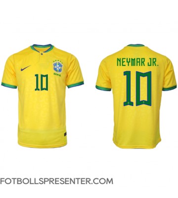 Brasilien Neymar Jr #10 Hemma Matchtröja VM 2022 Kortärmad